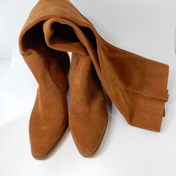 Michael Kors Harlow Over The Knee OTK BOOTS Size 9 Brown Suede Side Zip NEW $325 - Picture 10 of 15